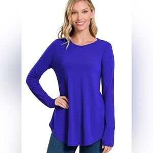 Zenana Royal Blue Swing Top- Size L